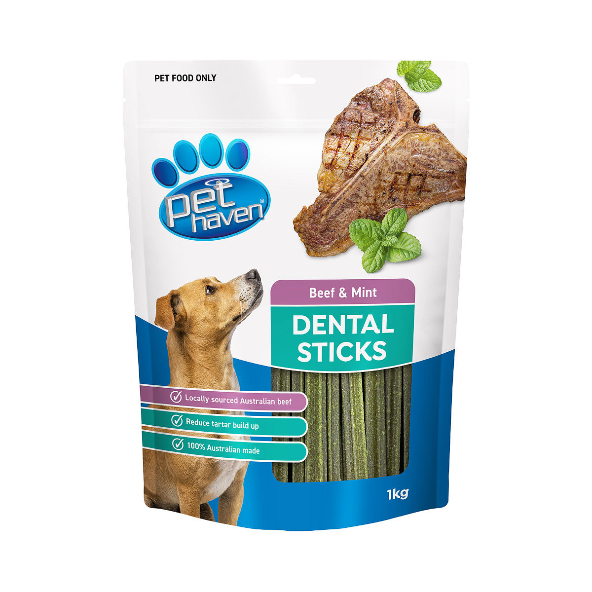 Pet Haven Dental Sticks Beef & Mint 1kg