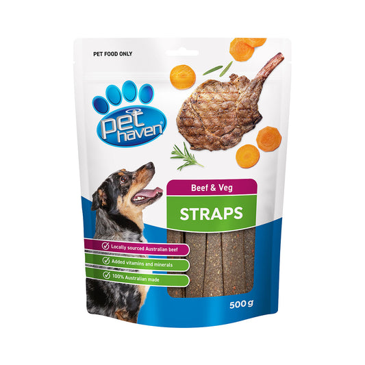 Pet Haven Straps Beef & Veg 500g