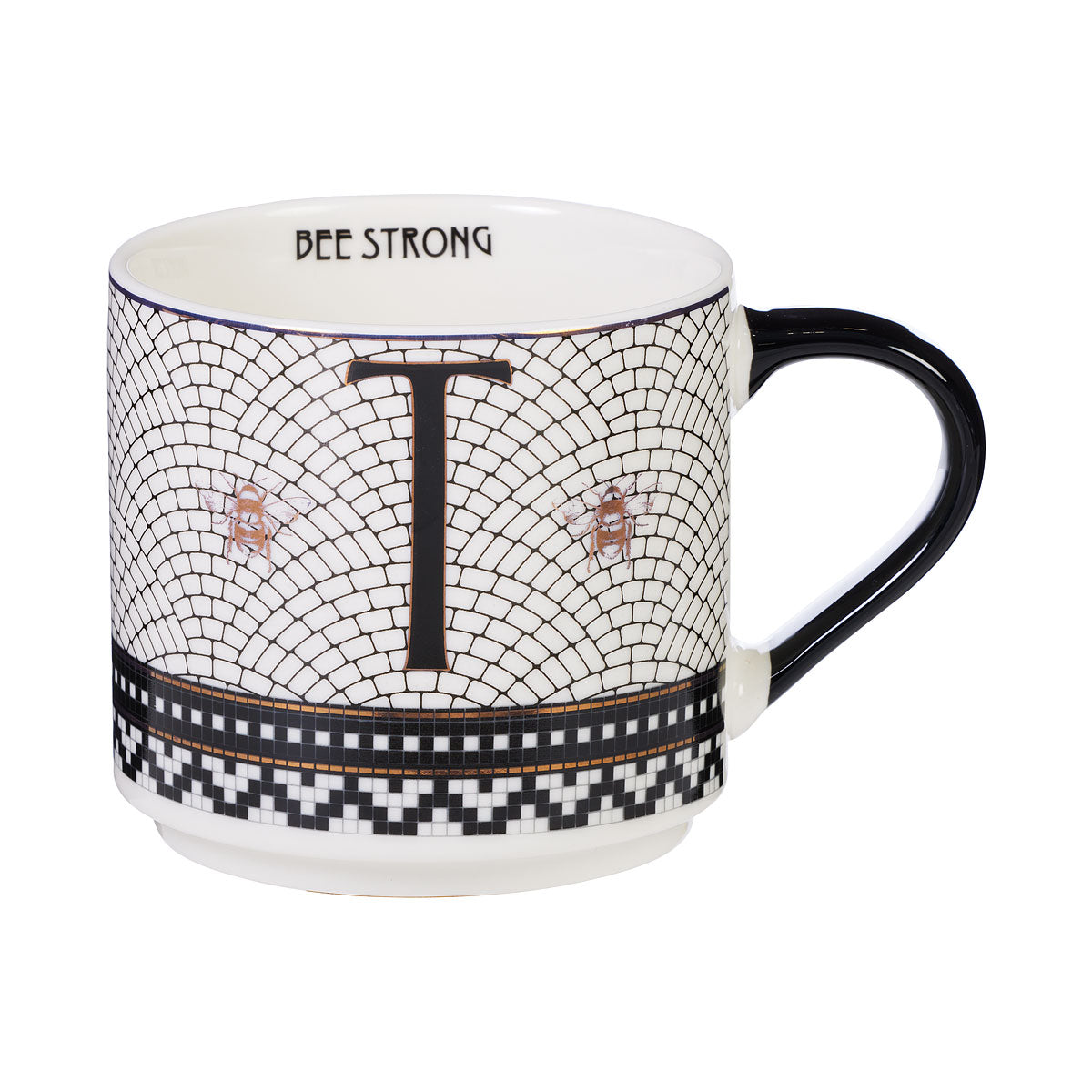 Bistro Bee Monogram Mug 370mL B/E/T