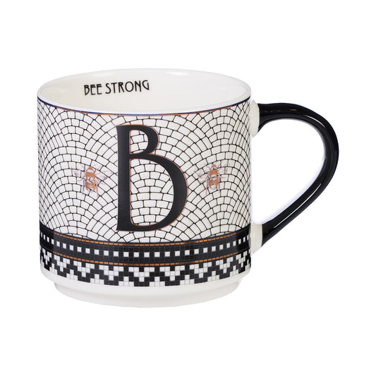 Bistro Bee Monogram Mug 370mL B/E/T