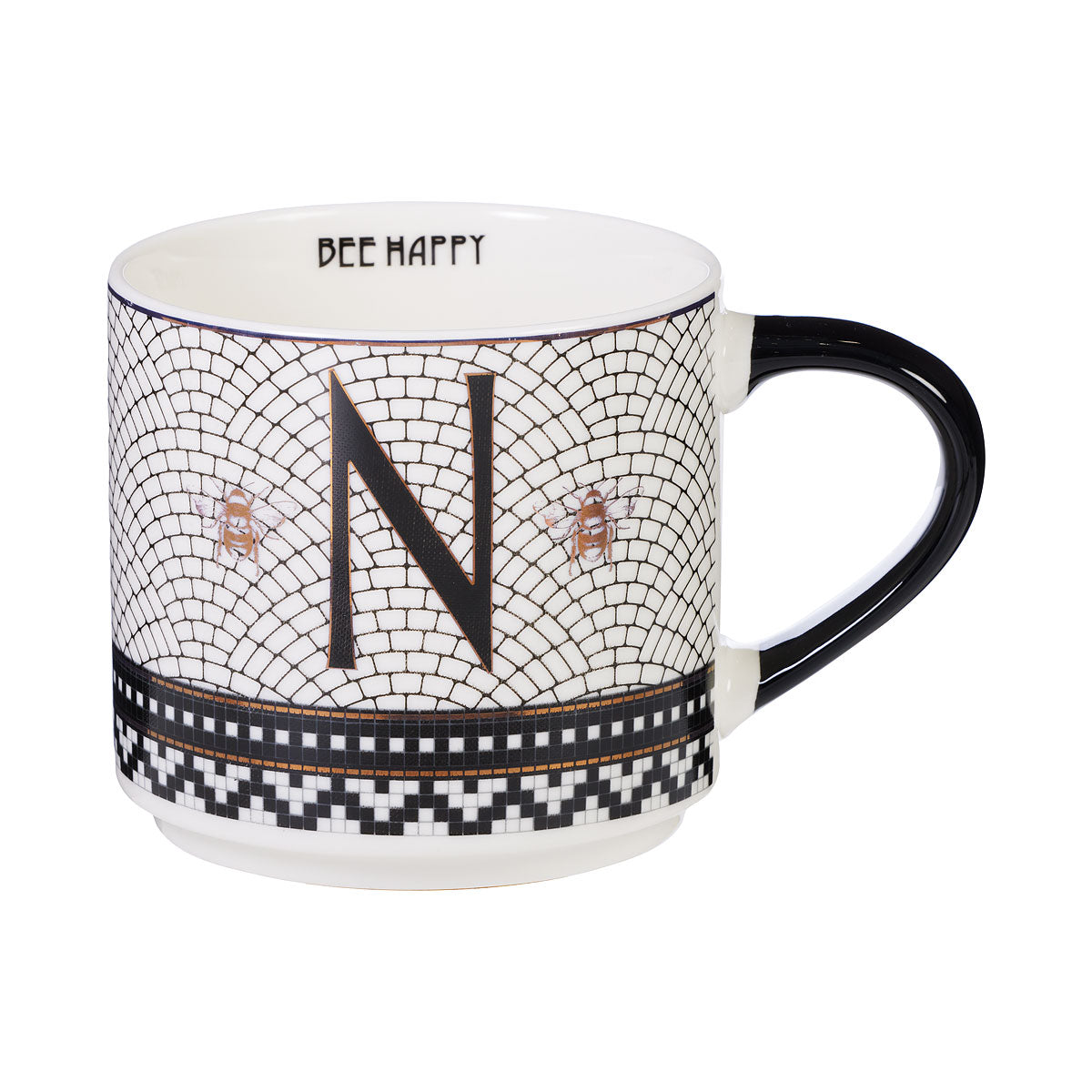 Bistro Bee Monogram Mug 370mL K/H/N