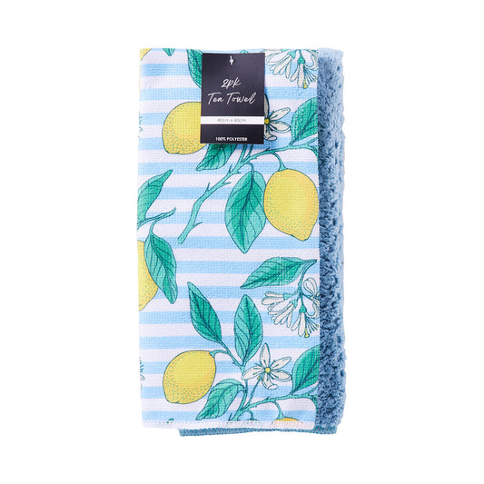 Porto Printed Tea Towel 2pk