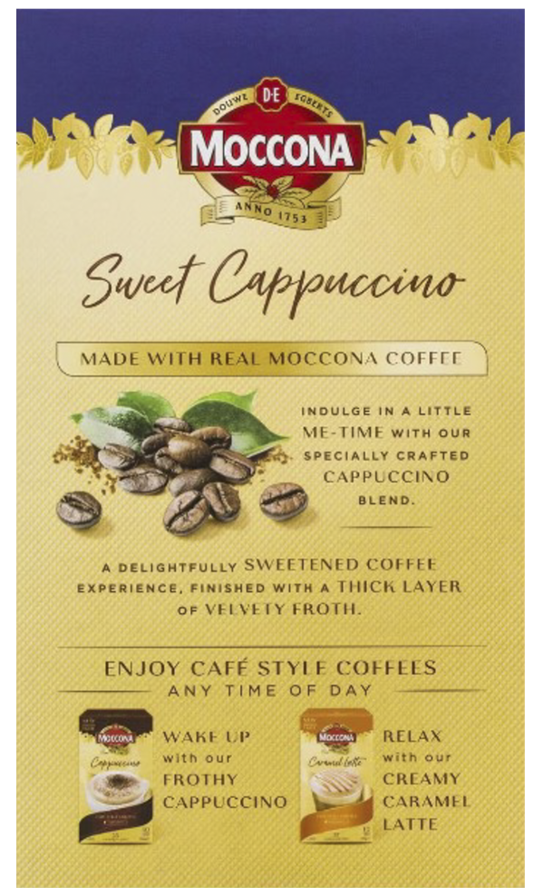 Moccona Sweet Cappuccino 139g 10pk