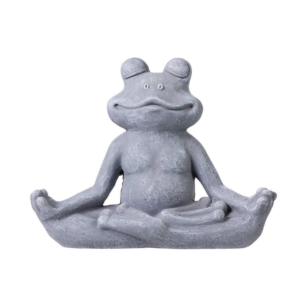 Cement Mediatating Dog/Frog Grey