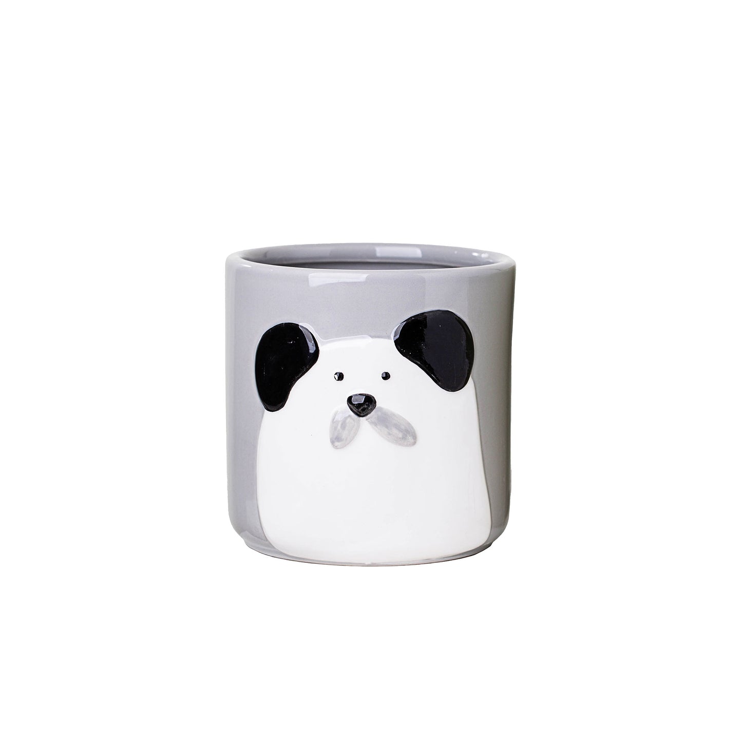 Ceramic Cat & Dog Pot 13x13cm
