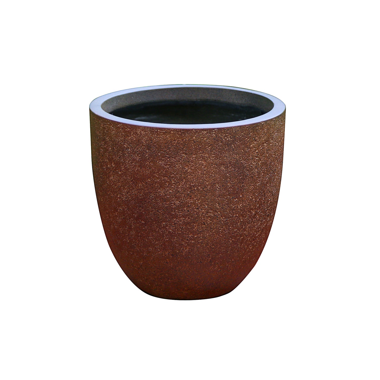Fibre Clay Pot Rust Coloured 25.5x25cm