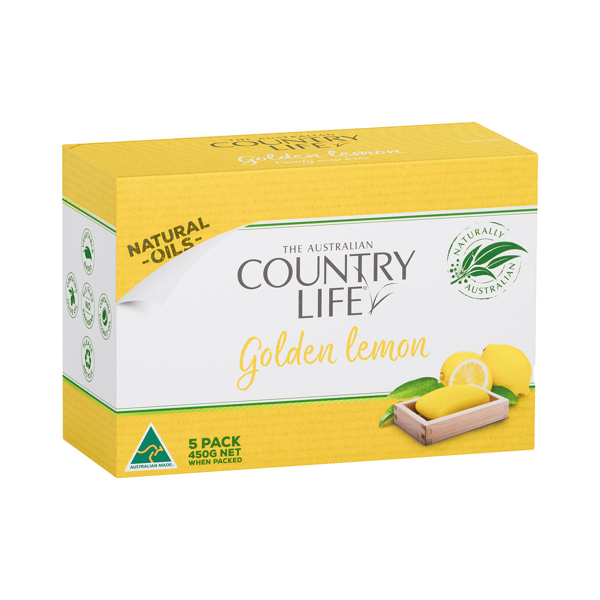 Country Life Lemon Soap Bar 450g 5pk