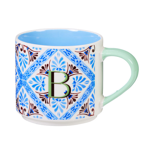 Porto Tile Monogram Mug 370mL B/E/T