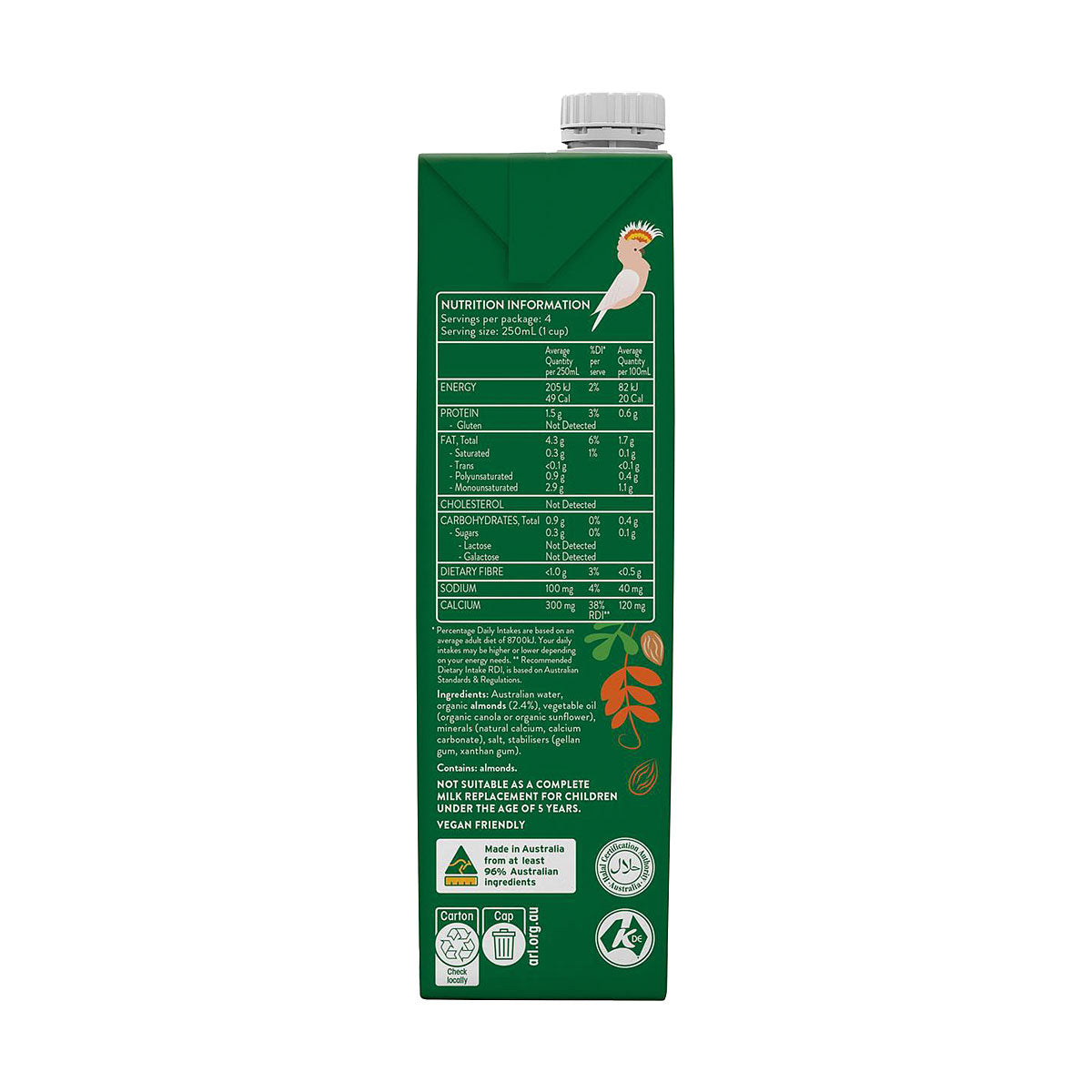 Australia's Own Unsweetened Almond Milk 1L