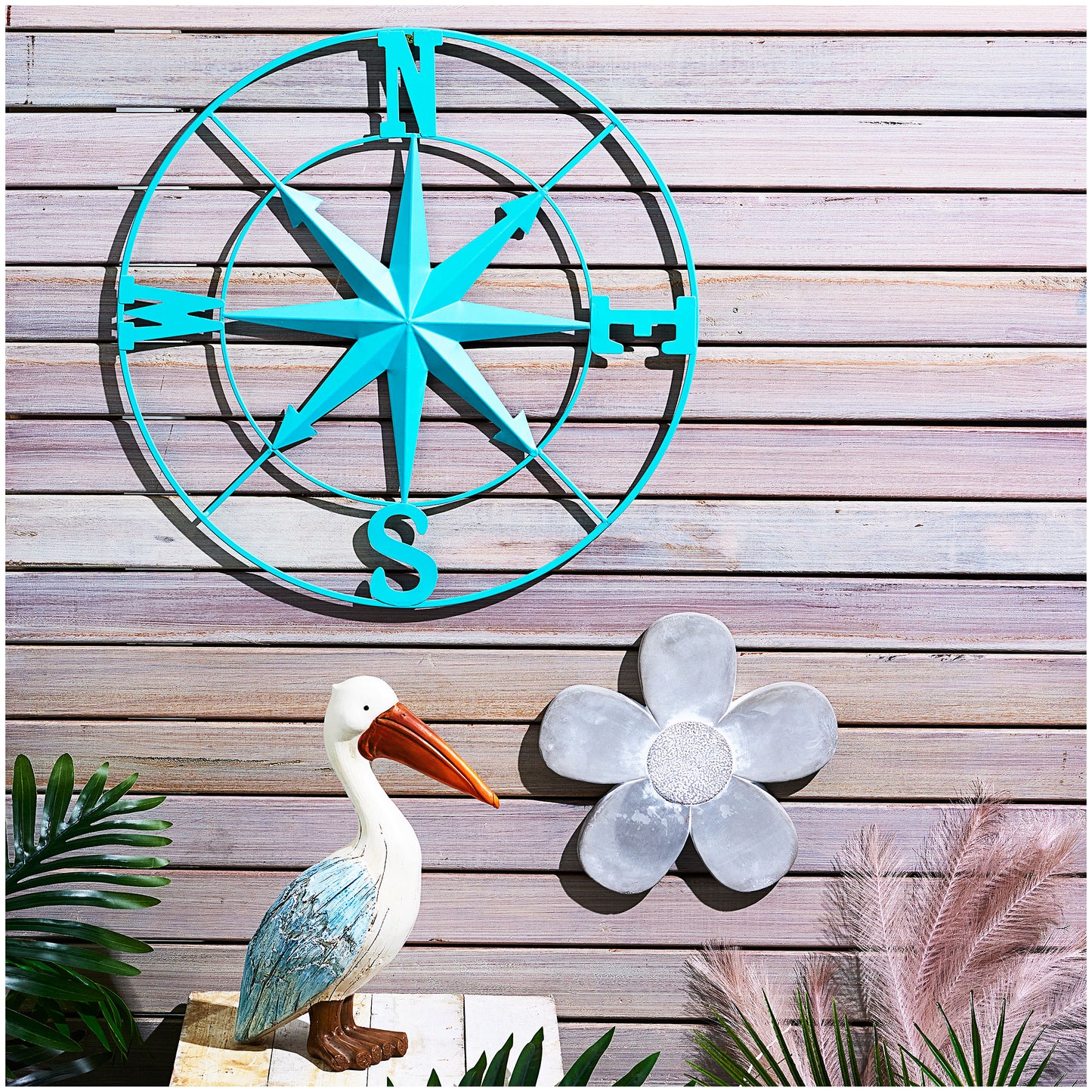 Metal Compass Wall Art Assorted 50cm