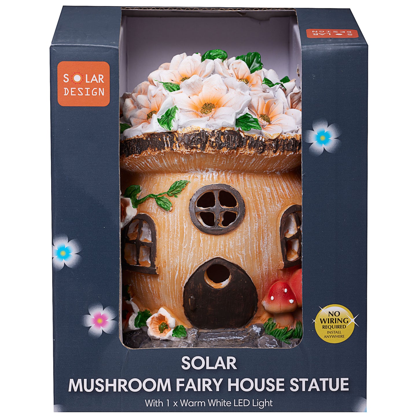 Solar Fairy House Yellow Garden