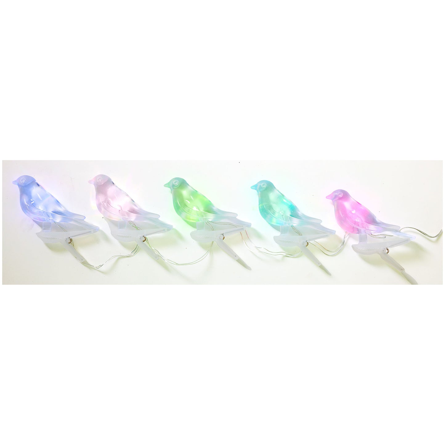 Solar Bird Light With Clip 5pk