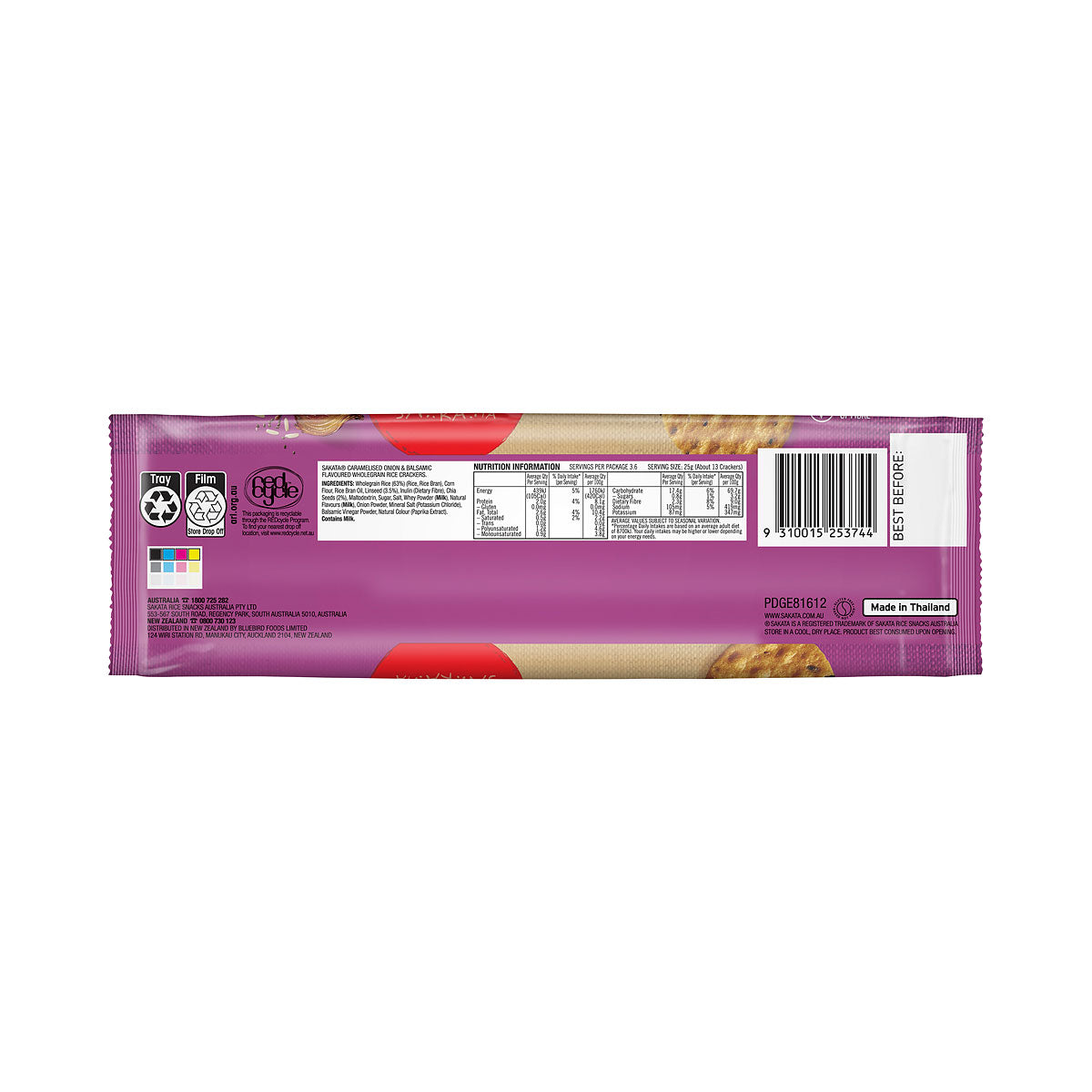 Sakata Rice Crackers Caramelised Onion 90g