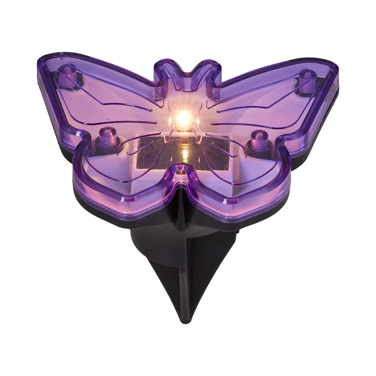 Solar Butterfly And Flower Stake