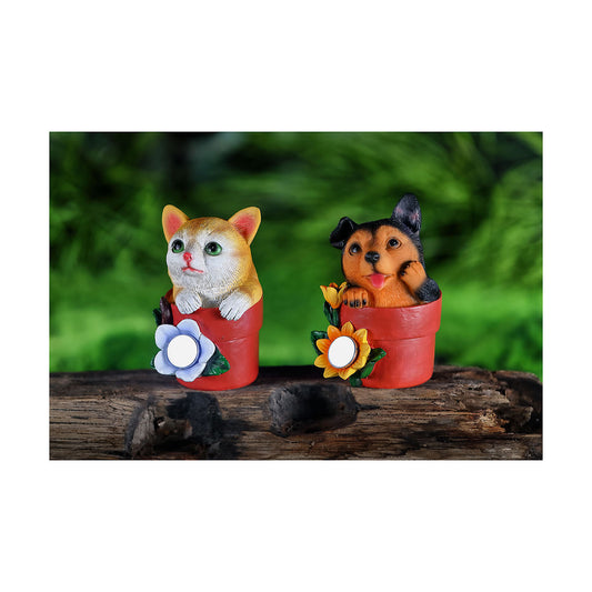 Solar Animals In Pot Assorted