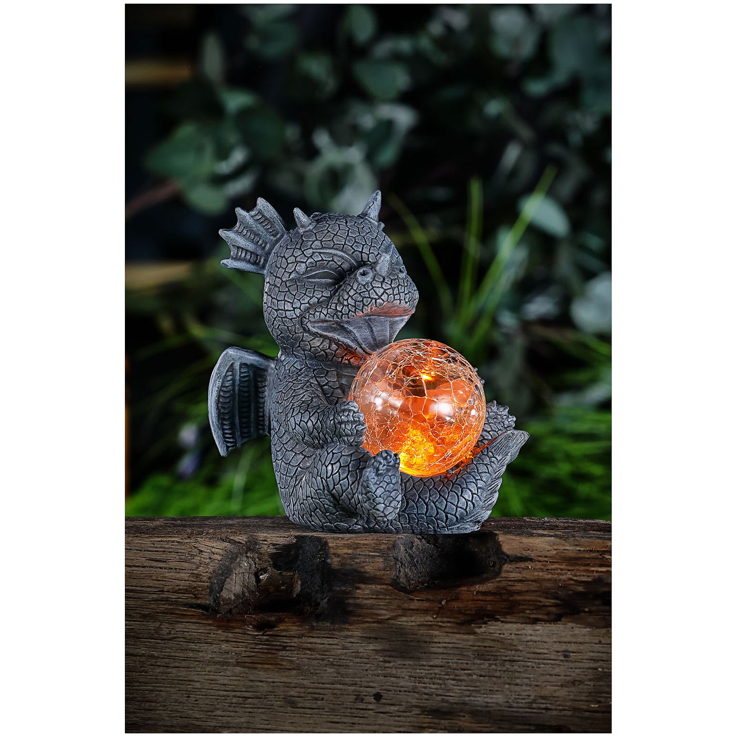 Solar Adorable Dragon Garden Statue