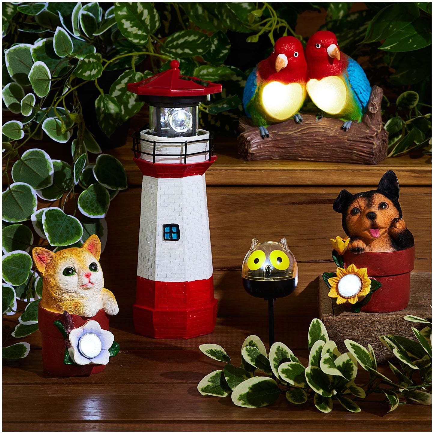 Solar Spinning Light Tower Assorted 33.5cm