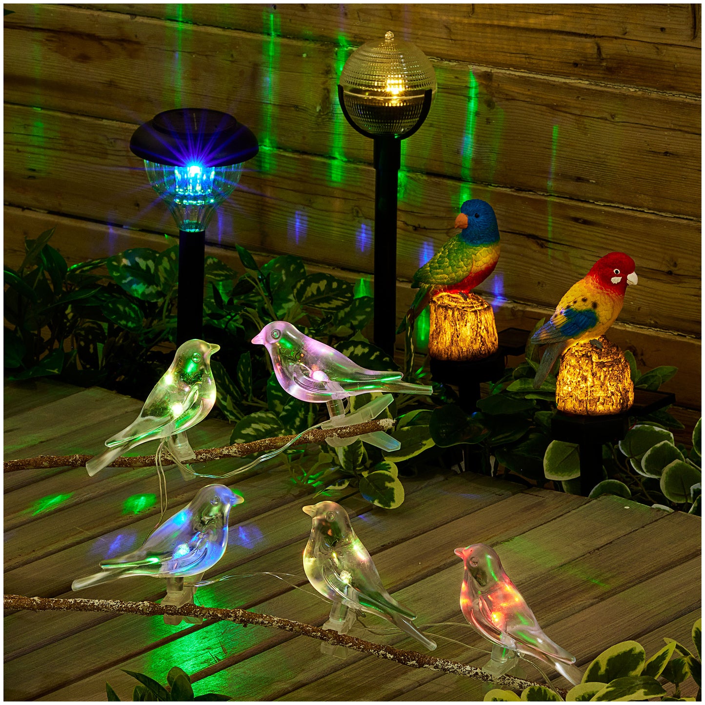Solar Parrot Stake Assorted
