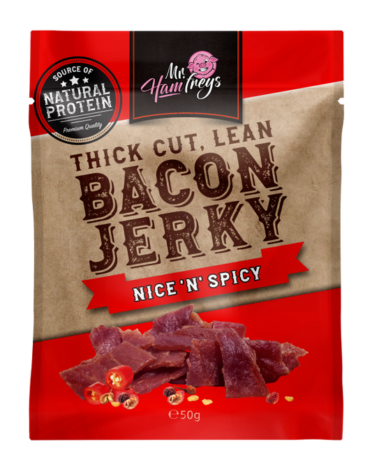 Mr Hamfreys Bacon Jerky Nice N Spicy 50g