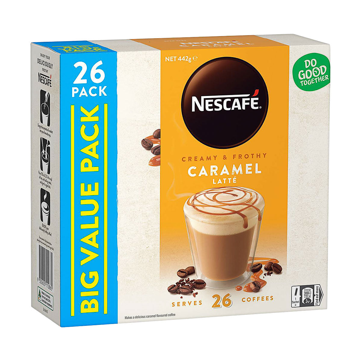 Nescafe Coffee Sachets Caramel 26pk