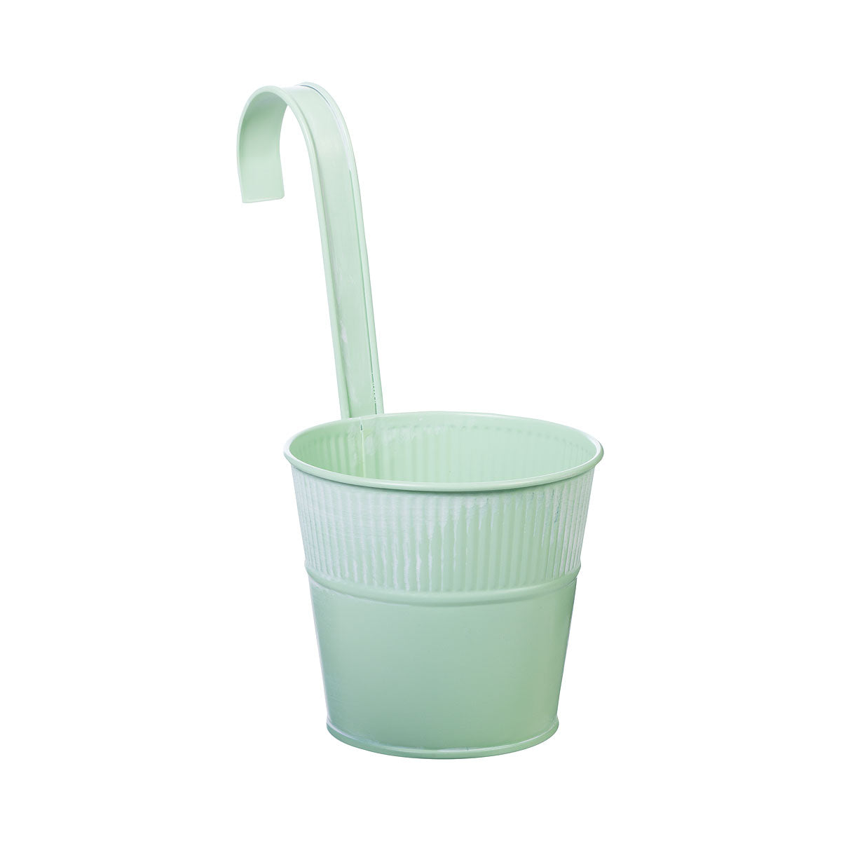 Metal Hook Buckets Grey/Green 12.5x11.5cm