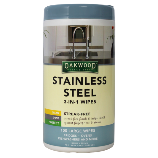 Oakwood Stainless Steel 3in1 Wipes 100pk