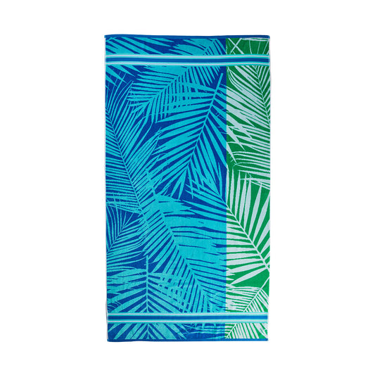 Velour Jacq Beach Towel Leaf 90x170cm