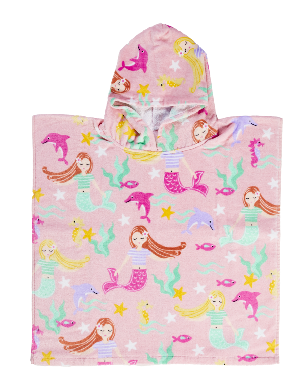 Kids' Hood Beach Towel Mermaids 60x120cm