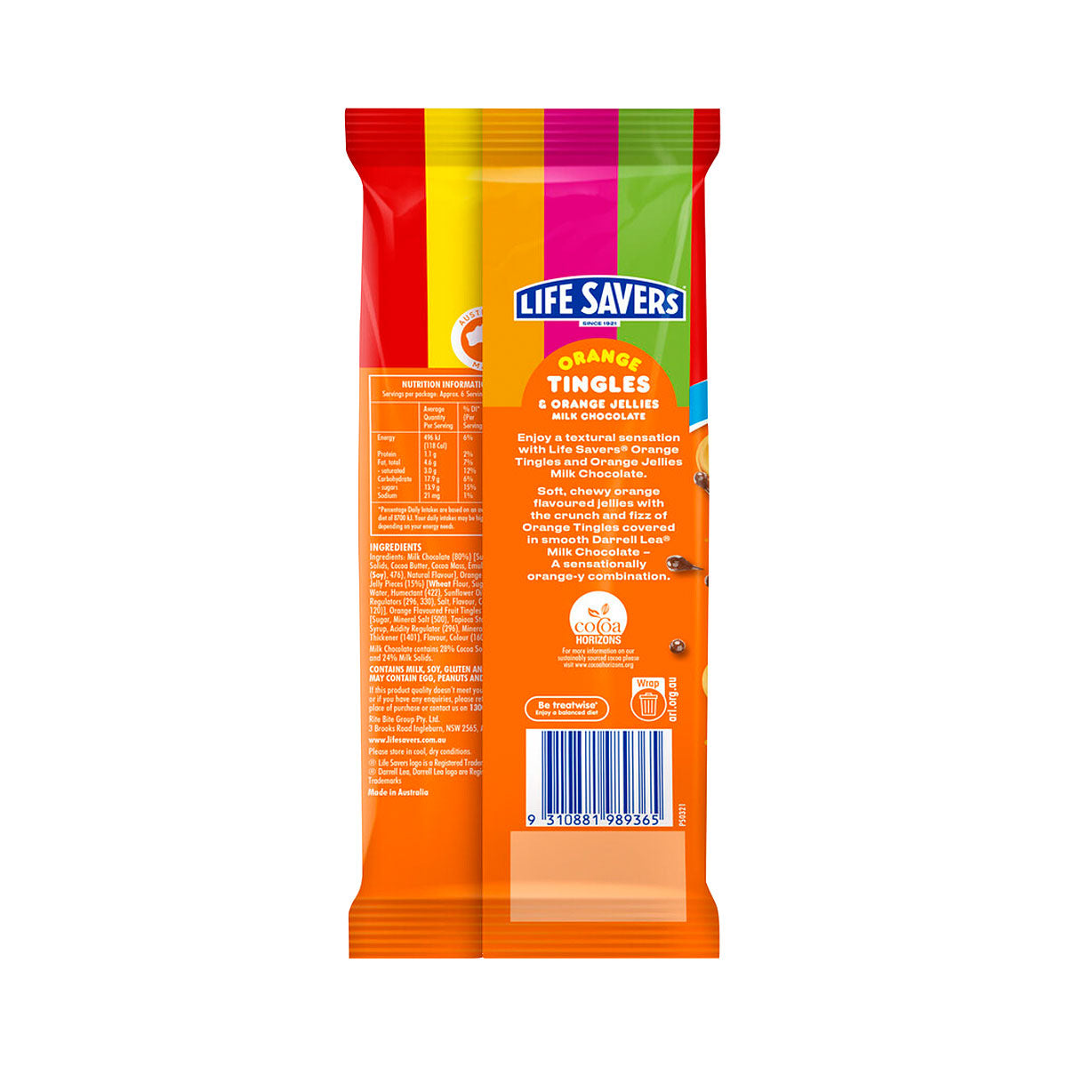 Life Savers Orange Milk Block 160g