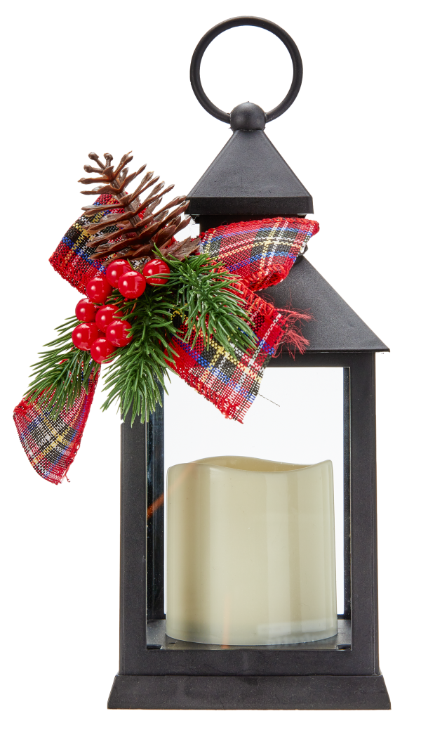 Christmas LED Lantern Festive Trim 24cm