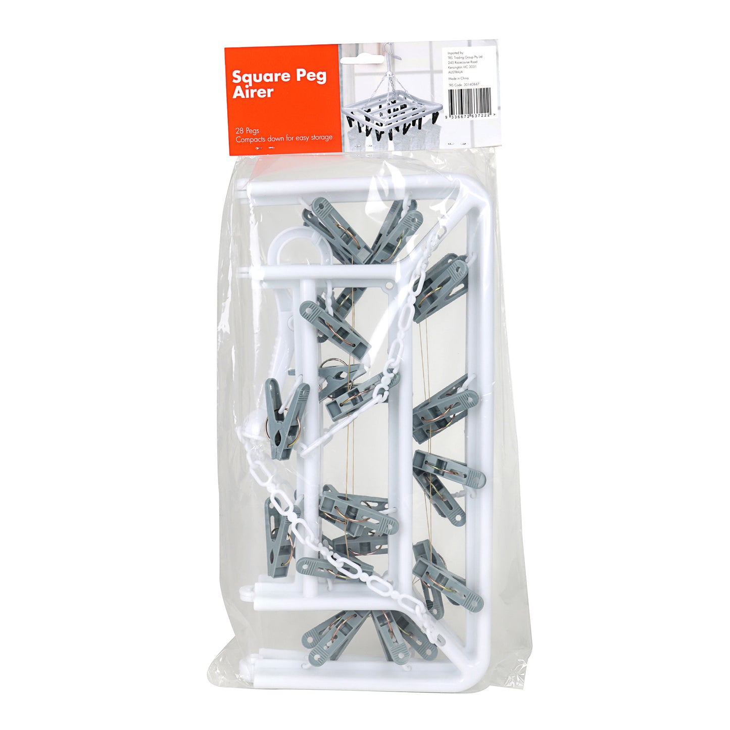 Square Foldable Airer 28 Clips