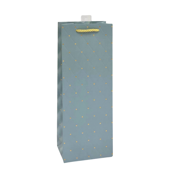 Bottle Gift Bag Quilted Foil Assorted