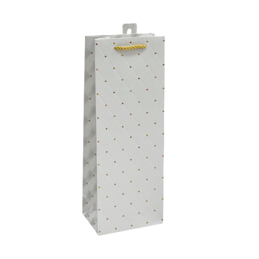 Bottle Gift Bag Quilted Foil Assorted