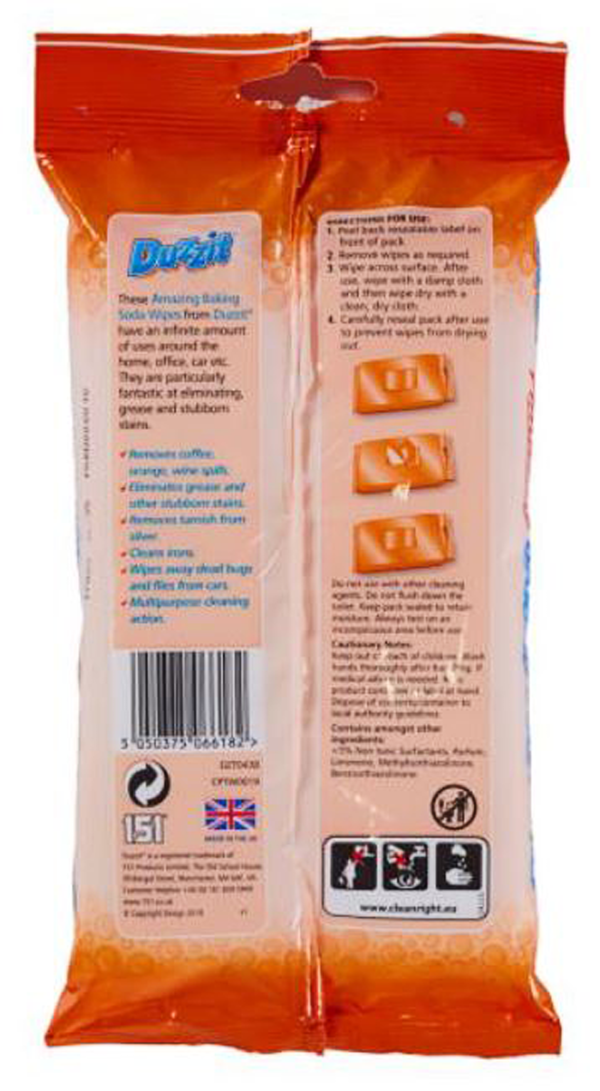 Duzzit Amazing Baking Soda Wipes 40pk