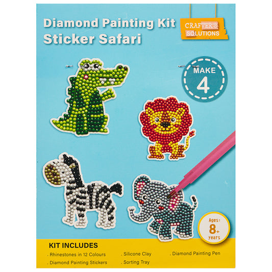 Diamond Painting Sticker Safari 4pc