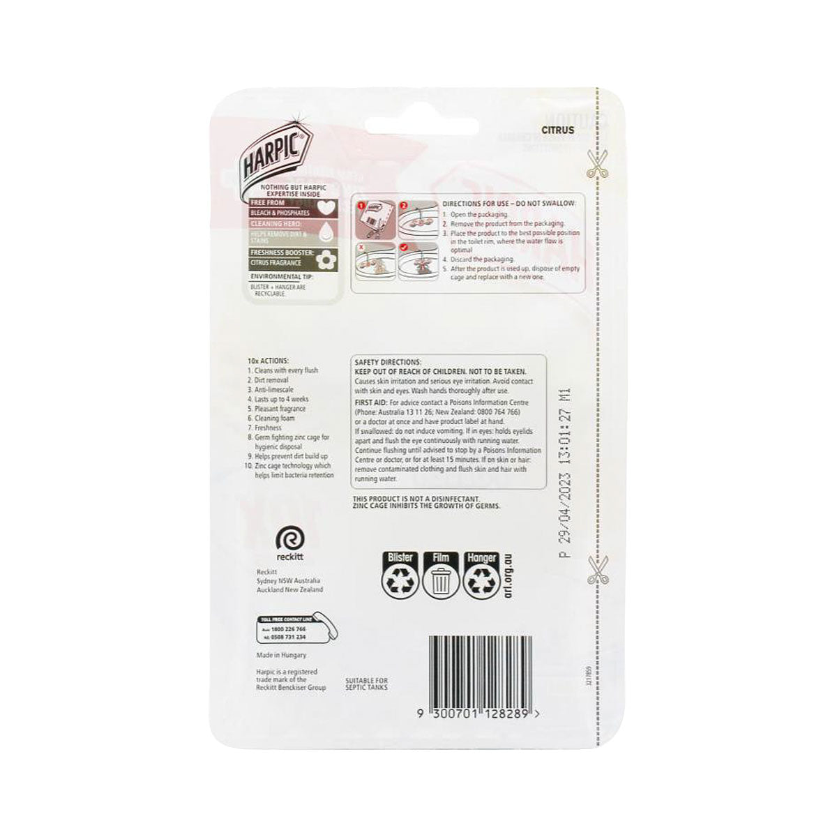 Harpic Cage Hygiene Power 35g 2pk