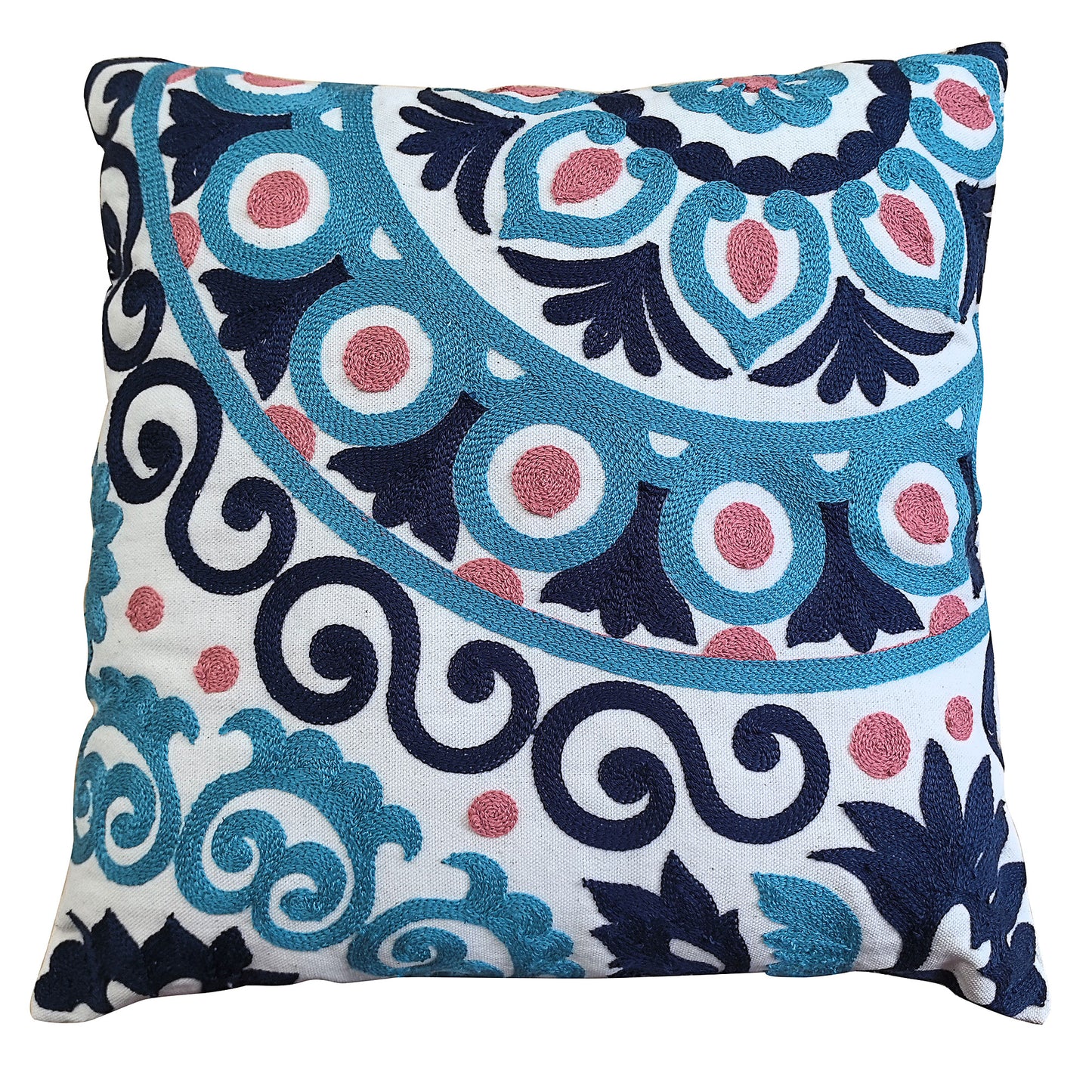 Porto Square Embroidered Cushion Assorted