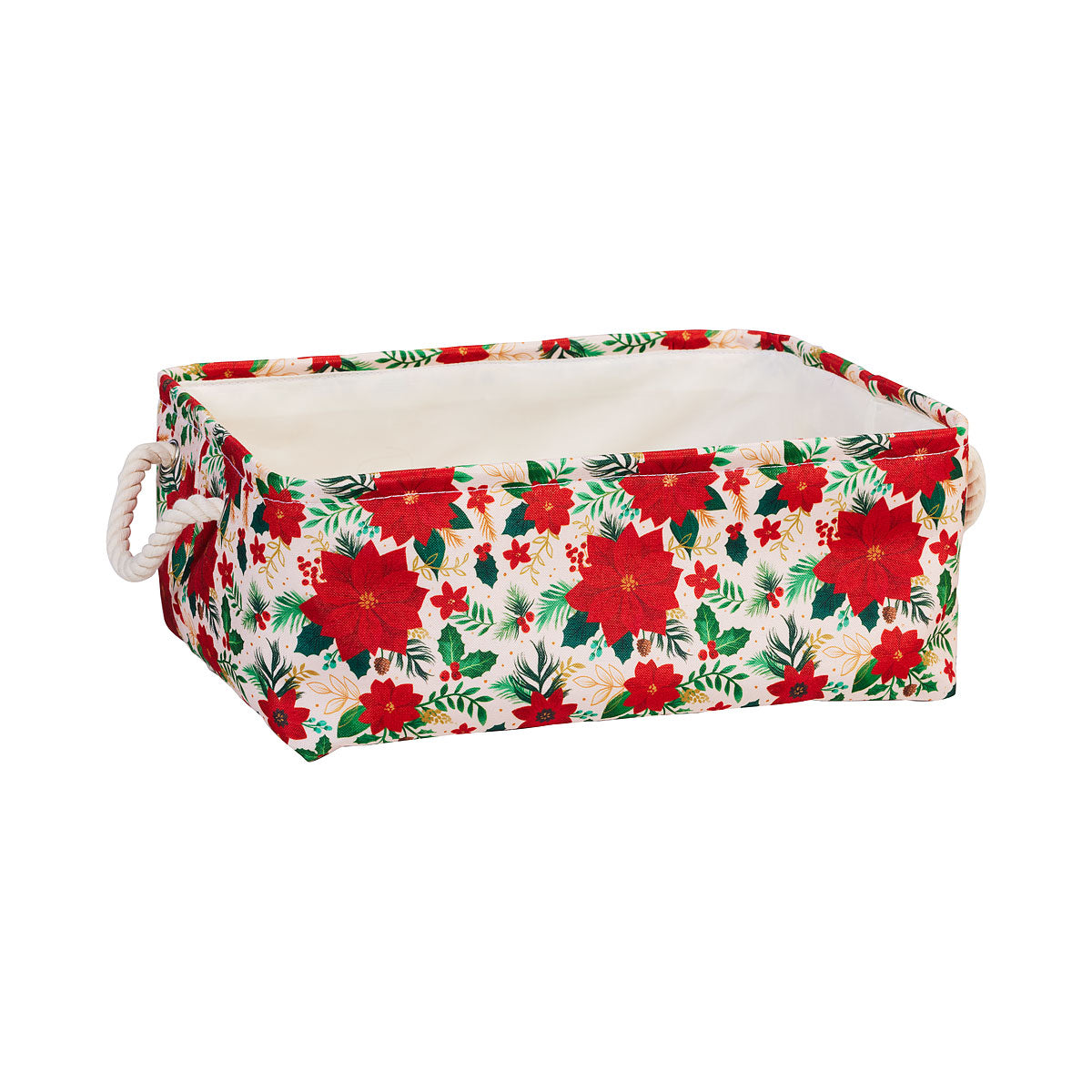 Christmas Printed Folding Basket Large