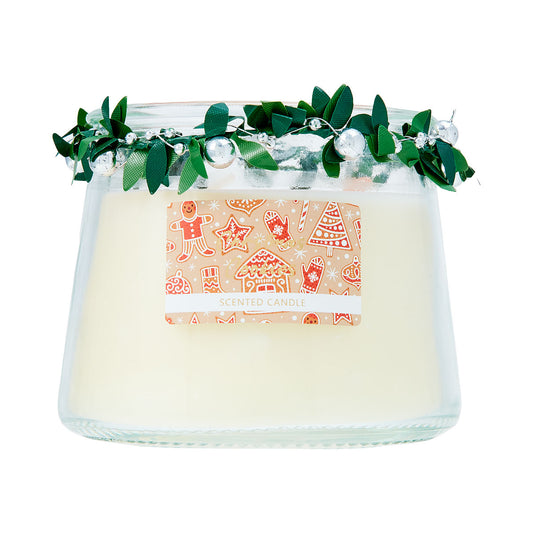 Christmas Wax Candle Coloured Trim Assorted