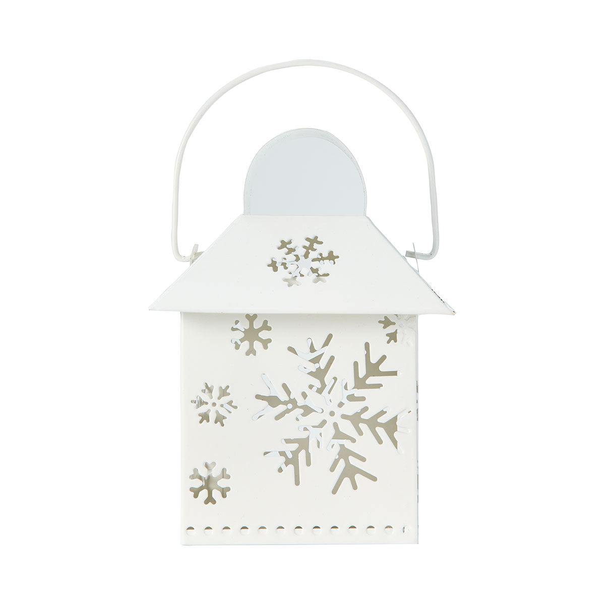 Christmas Metal Cut-Out Lantern Red/White