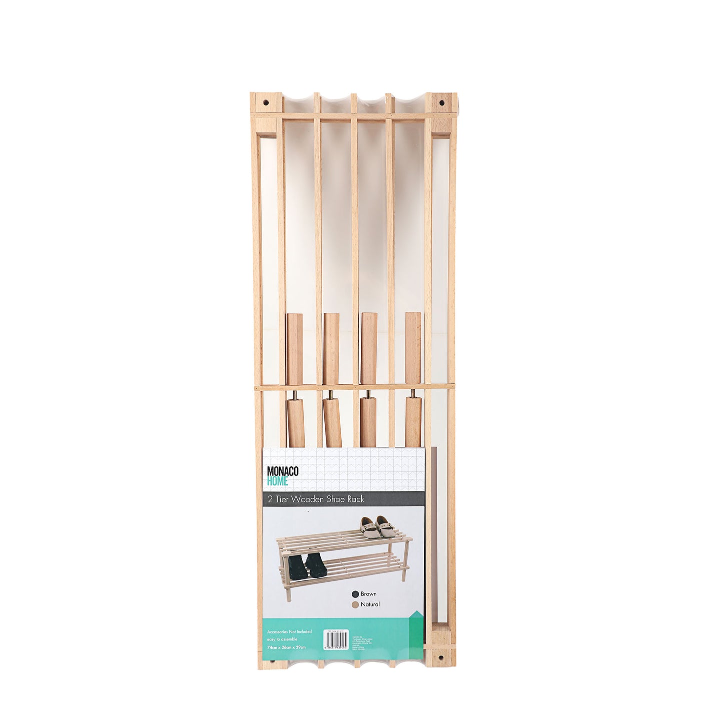 2 Tier Wooden Shoe Rack