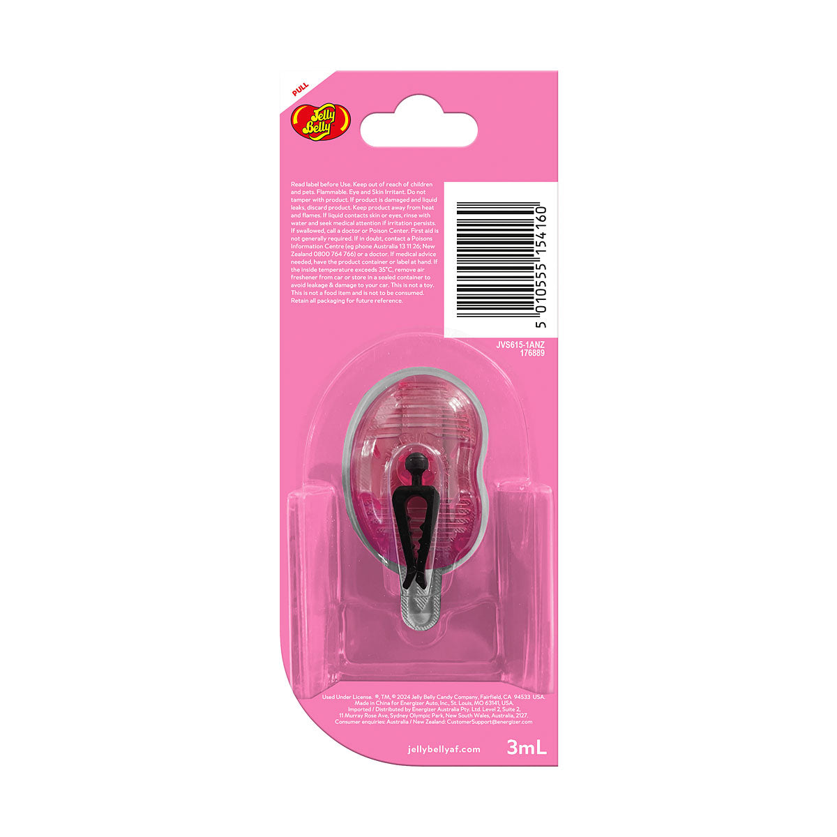 Jelly Belly Bubble Gum Car Vent Air Freshener 1pk