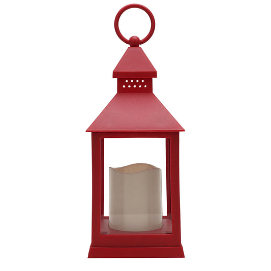 Christmas LED Lantern White/Red/Black 24cm