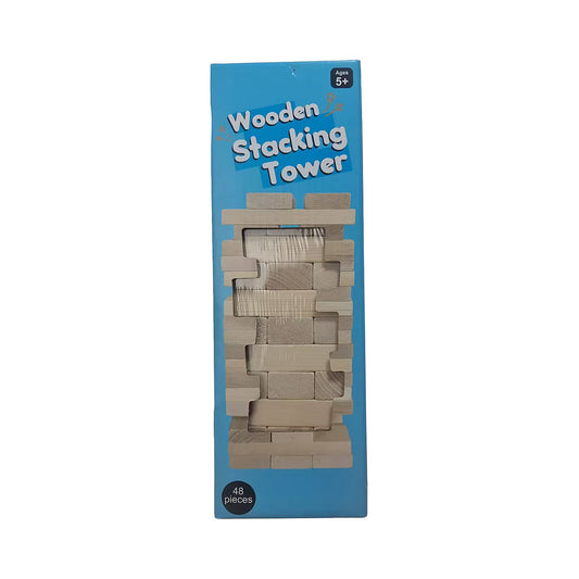 48pc Wooden Stacking Tower