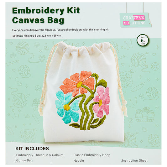 Embroidery Kit Canvas Bag