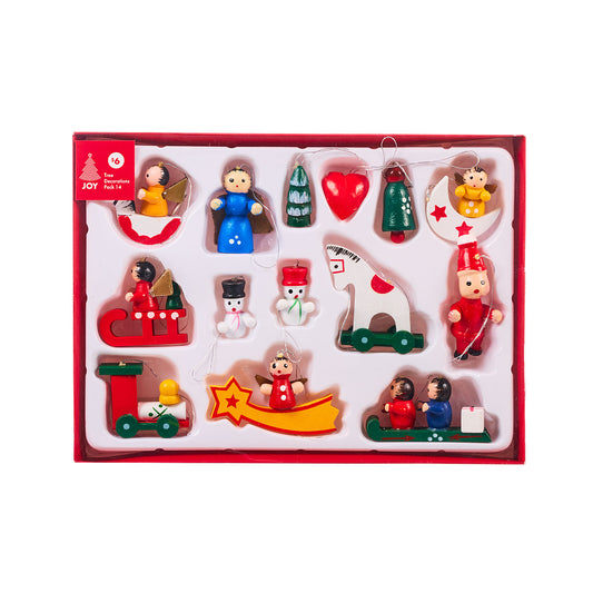 Christmas Tree Decoration Mini Wooden Icons Pack