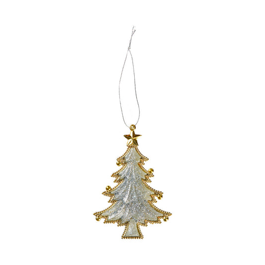 Christmas Tree Decoration Gold Luxe With Gem Assorted