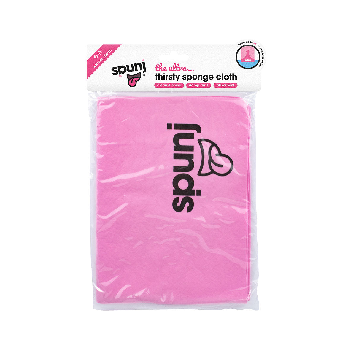 Spunji Sponge Cloth Pink 1pk