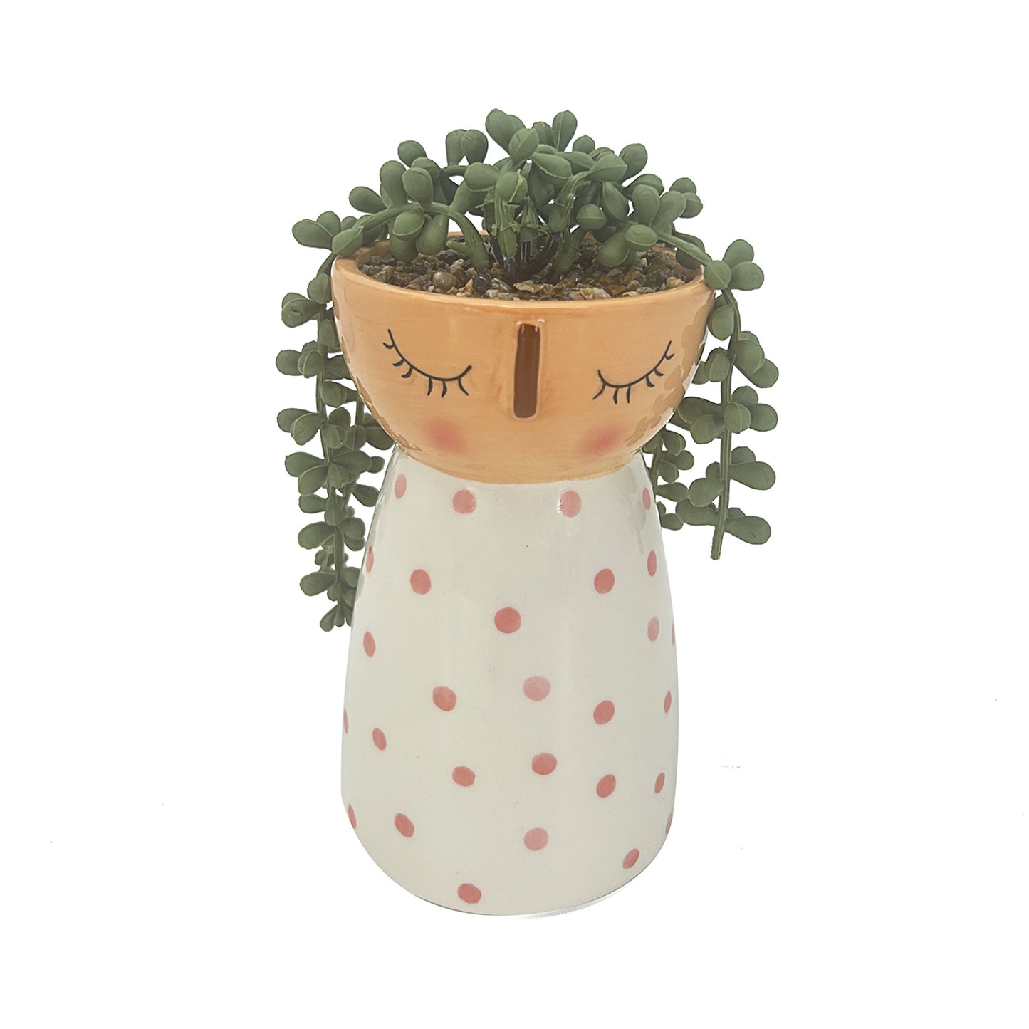 Faux Succulent In Head Pot