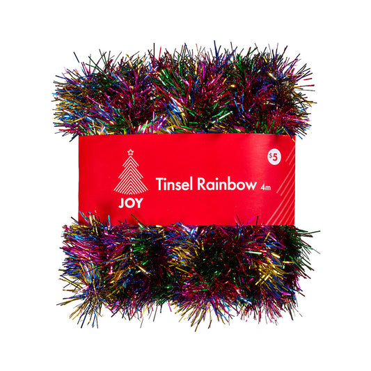 Christmas Tinsel Rainbow 6ply 7cm 4M